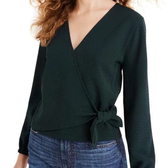 Madewell Texture & Thread ~Crepe Wrap Top - Picture 8 of 10